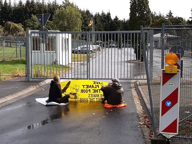 Blockade Haupttor Fliegerhorst Büchel